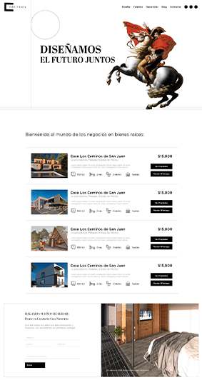 Desarrollo de sitio web personalizado para venta de propiedades