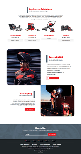 Desarrollo de tienda en línea personalizada para empresa de construcción